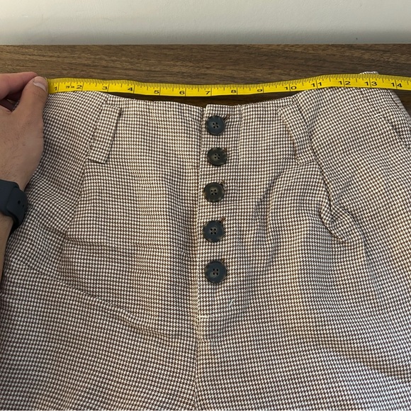 Frank & Oak High Waist Houndstooth Shorts 6 - Picture 7 of 9